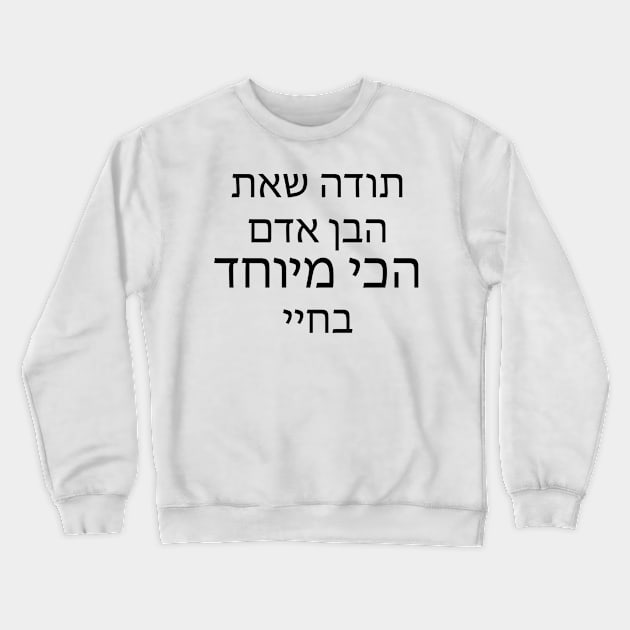 תודה שאת הבן אדם הכי מיוחד בחיי - Thank you for being the most special person in my life Crewneck Sweatshirt by Nova Digital&Design